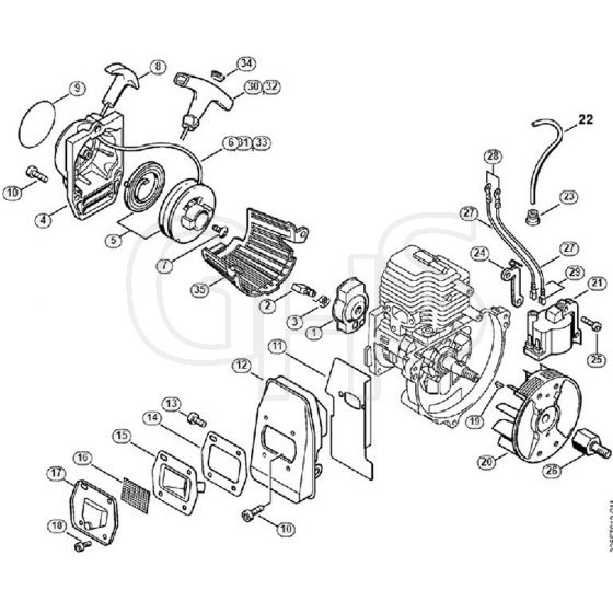 Genuine Stihl BG72 / B - Rewind starter, Ignition system | GHS