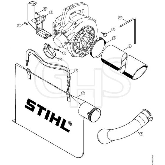 Genuine Stihl BG72 / G - Vacuum attachment