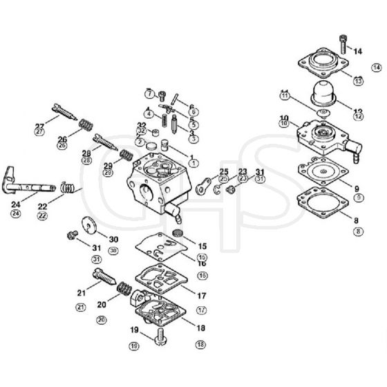 Genuine Stihl BG75 / F - Carburetor WT-413 | GHS