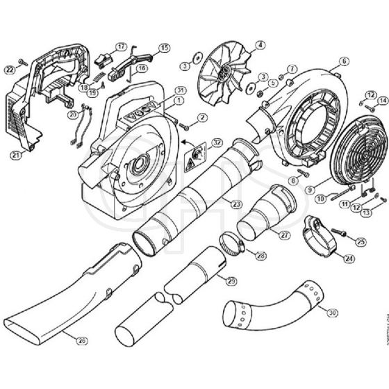 Genuine Stihl BG75 / G - Fan housing