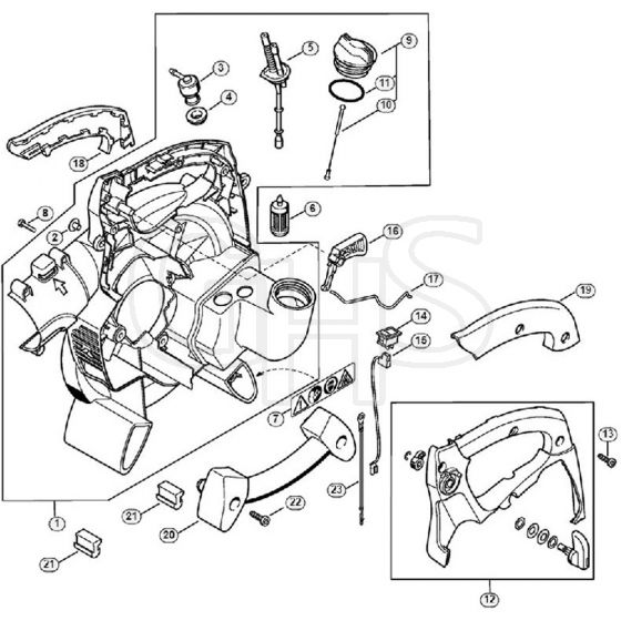 Genuine Stihl BG85 / P - Fan housing, inside (45.2001)