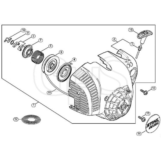 Genuine Stihl BG86 C-E / K - Rewind starter ErgoStart/Easy2Start