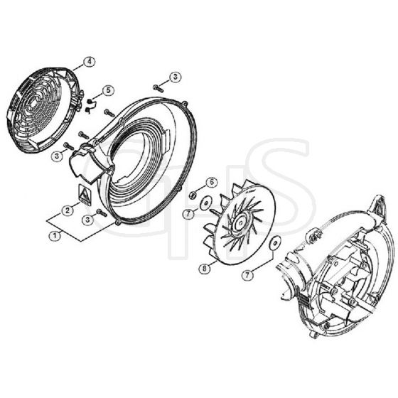 Genuine Stihl BG86 / O - Fan housing outer, Fan wheel