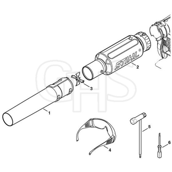 Stihl BG 66-D - Nozzle, Extras - Parts Diagram