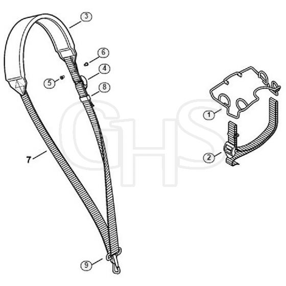 Genuine Stihl BGA85 / E - Harness