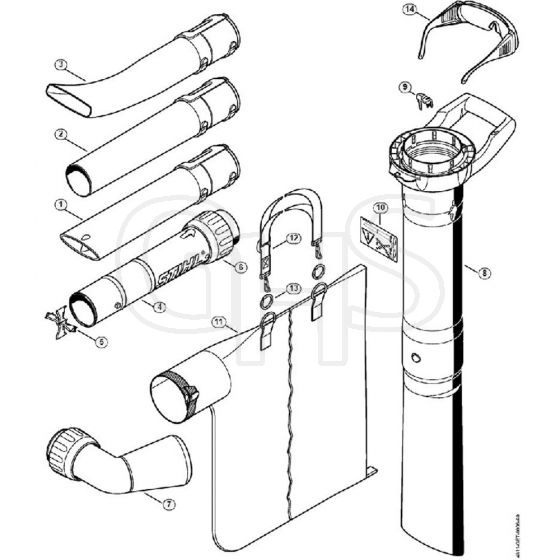 Genuine Stihl BGE71 / D - Nozzle, Vacuum attachment