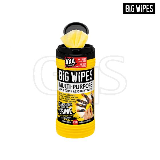 Big Wipes 4x4 Multi-Purpose Cleaning Wipes Tub of 80 - 2410 0000