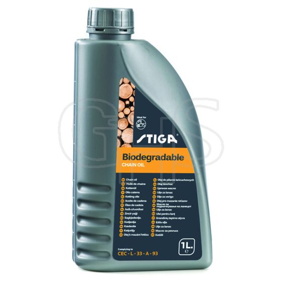 Genuine Mountfield Stiga Chain Oil Biodegradable 1Litre - 1111-9276-01