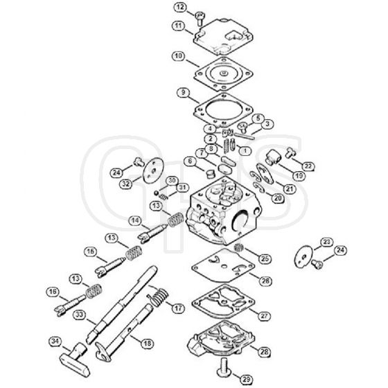 Genuine Stihl BR106 / D - Carburetor C1Q-SK6