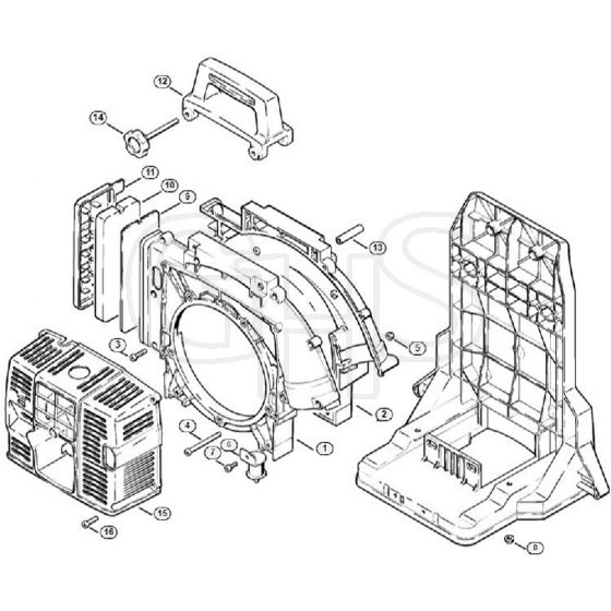 Genuine Stihl BR106 / E - Fan housing