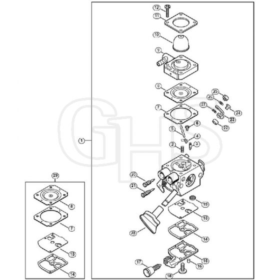 Genuine Stihl BR200 / G - Carburetor 4241/25