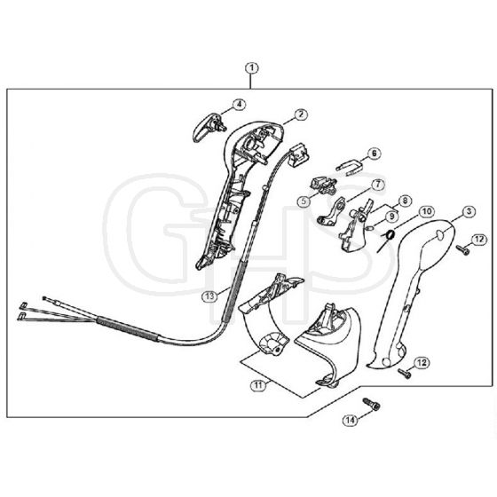 Genuine Stihl BR200 / P - Control handle