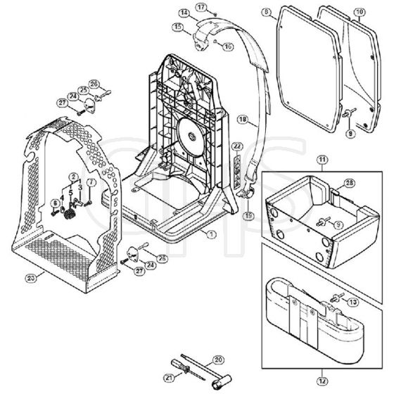 Genuine Stihl BR320 / G - Backplate