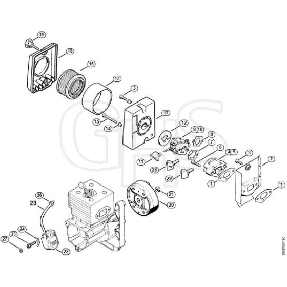 Genuine Stihl BR320 L / C - Air filter, Ignition system