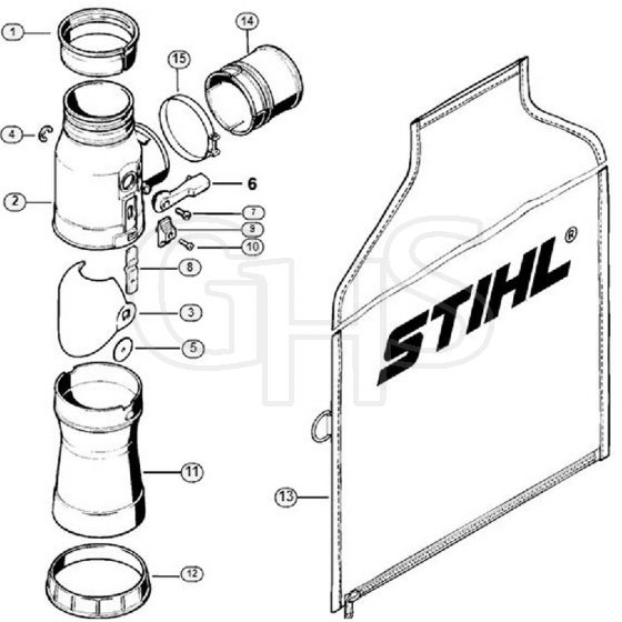 Genuine Stihl BR320 L / K - Vacuum attachment