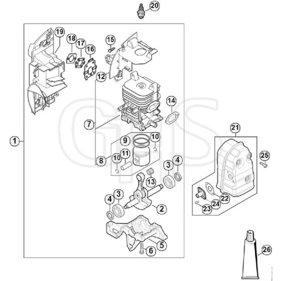 Genuine Stihl BR350 / A - Engine