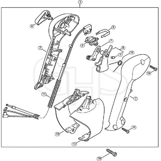 Genuine Stihl BR350 / L - Control handle (32.2015)