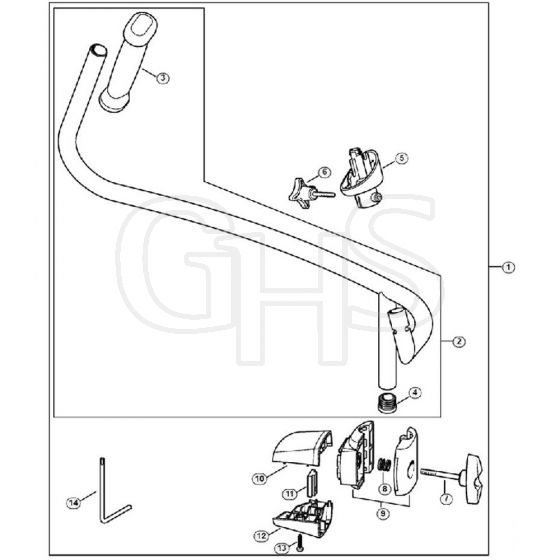 Genuine Stihl BR350 / N - Bike handle