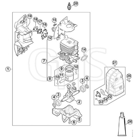 Genuine Stihl BR430 / A - Engine