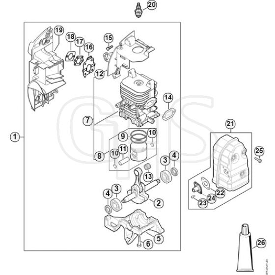 Genuine Stihl BR450 C-EF / A - Engine