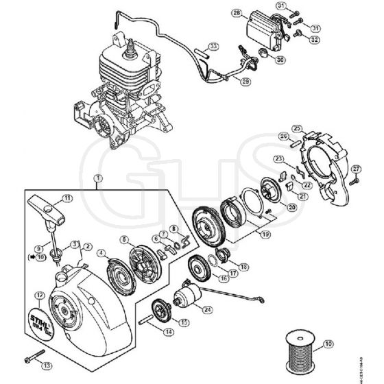 Genuine Stihl BR450 C-EF / E - Rewind starter BR 450 C