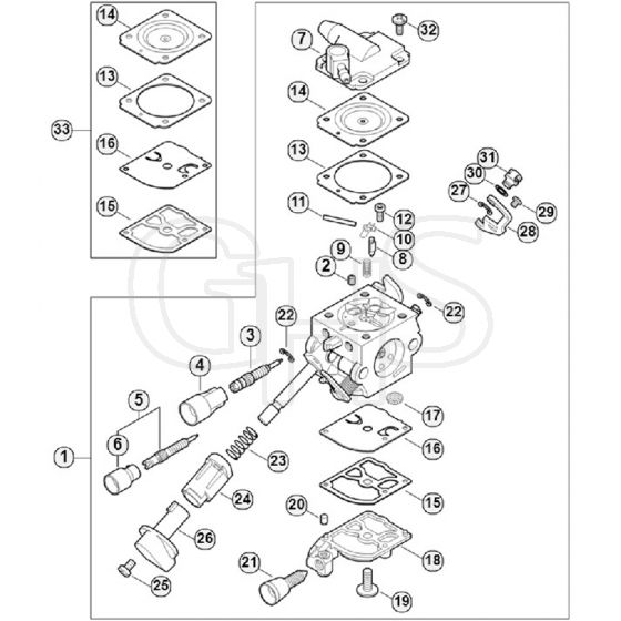 Genuine Stihl BR450 C-EF / G - Carburetor 4244/11