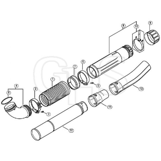 Genuine Stihl BR450 C-EF / M - Pleated Hose, Blower Tube