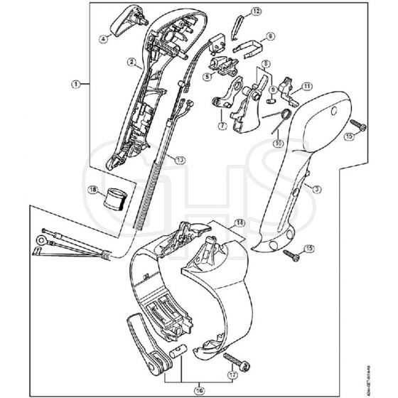 Genuine Stihl BR450 C-EF / O - Control handle BR 450 C