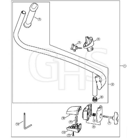 Genuine Stihl BR450 C-EF / P - Bike handle