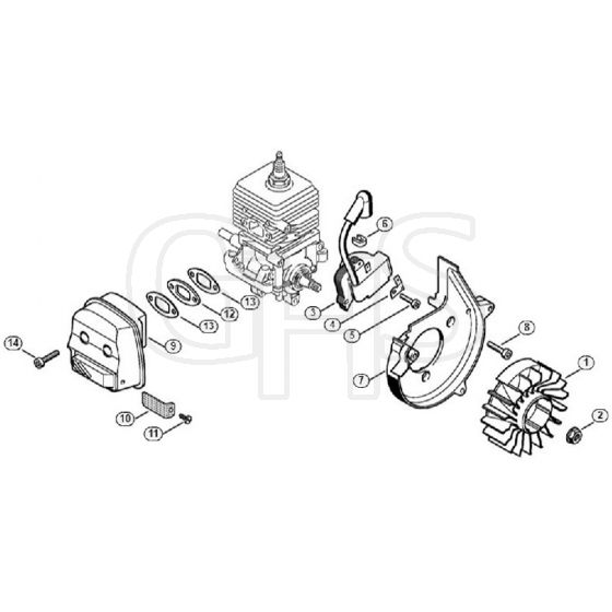 Genuine Stihl BR45 C / B - Ignition System, Muffler