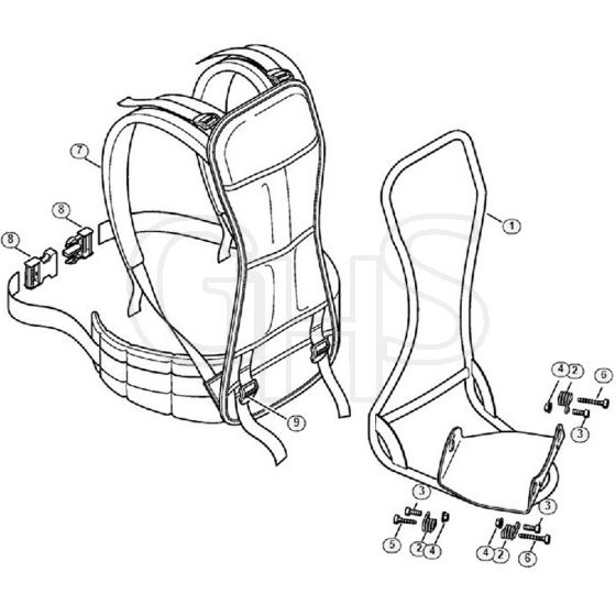 Genuine Stihl BR45 C / J - Support frame