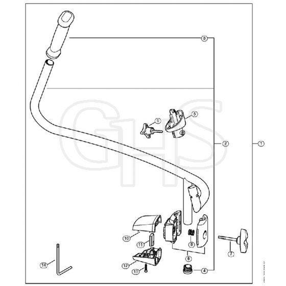 Genuine Stihl BR500 / P - Bike handle