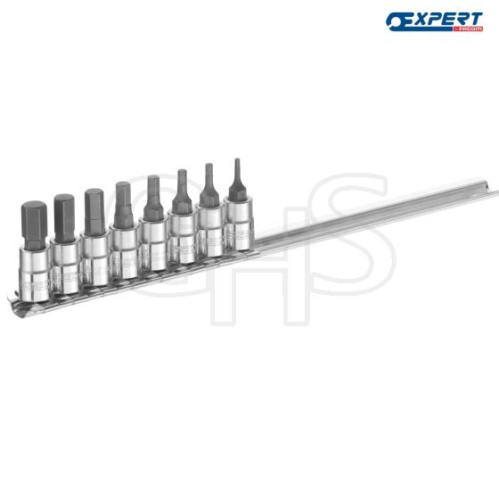 Britool Socket Set of 8 Hex Bit 1/4in Drive - E030704