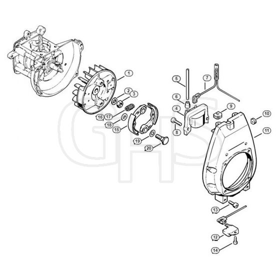 Genuine Stihl BT106 / C - Ignition system, Clutch