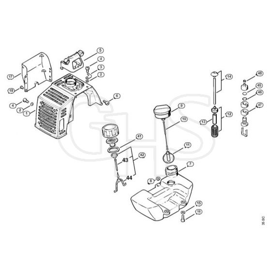 Genuine Stihl BT106 / D - Machine cover