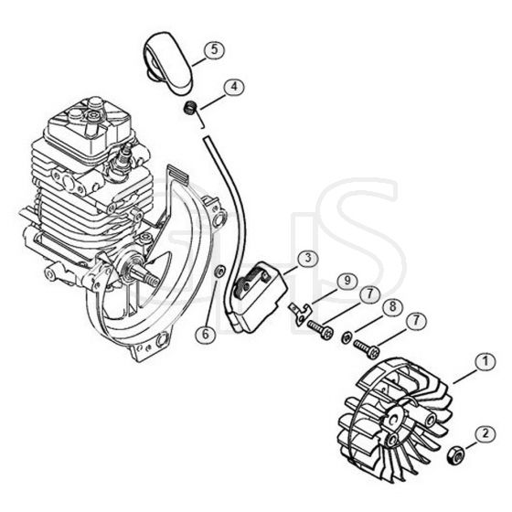 Genuine Stihl BT130 / E - Ignition system