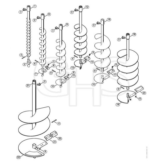 Genuine Stihl BT131 / L - Earth auger