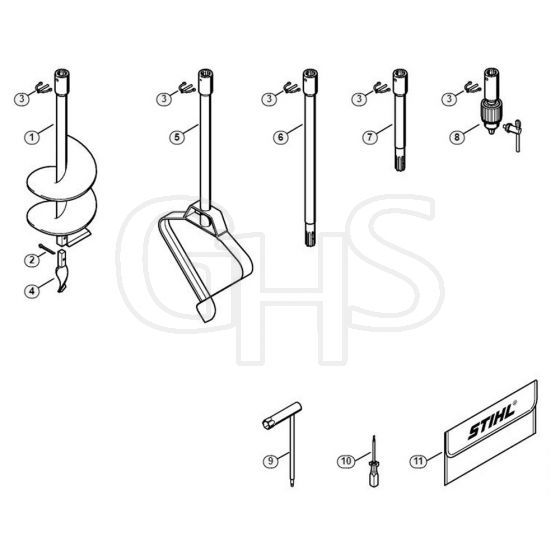 Genuine Stihl BT131 / M - Augers, Tools, Extras