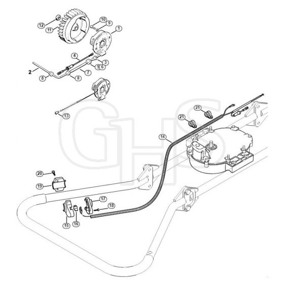 Genuine Stihl BT360 / E - Ignition system, Stop switch