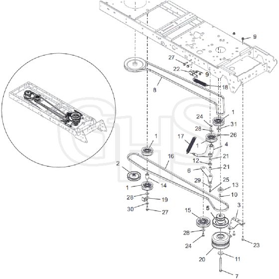 Countax C40 - From 25-03-2019 - 10 Chasis Belts | GHS