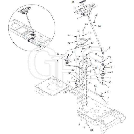 Countax C40M Mulcher - From 25-03-2019 - 03 Steering