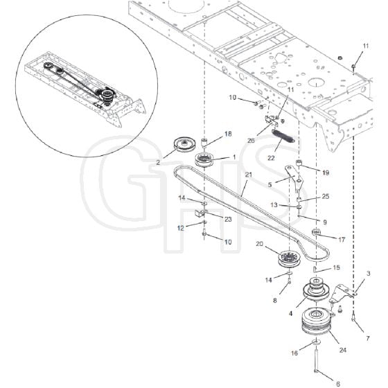 Countax C40M Mulcher - From 25-03-2019 - 09 Chasis Belts