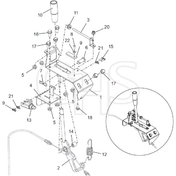 Countax C40M Mulcher - From 25-03-2019 - 11 Hand Brake