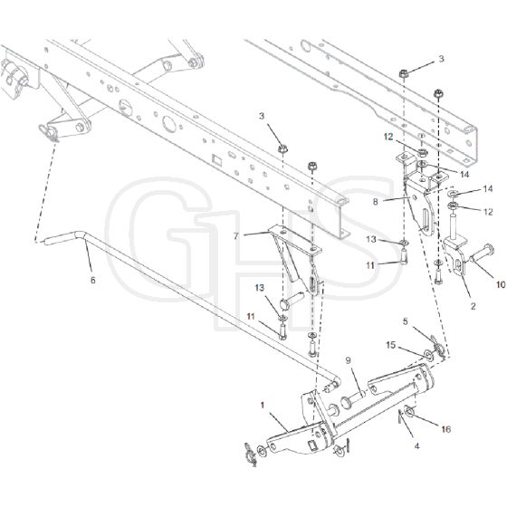 Countax C40M Mulcher - From 25-03-2019 - 14 Deck Lift Front Cradle