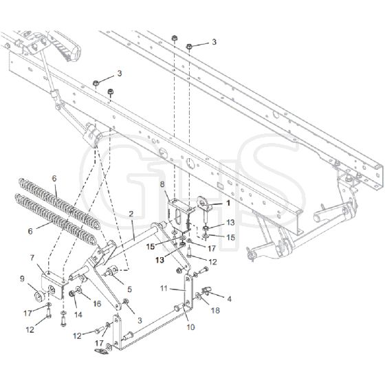 Countax C40M Mulcher - From 25-03-2019 - 15 Deck Lift Rear Cradle