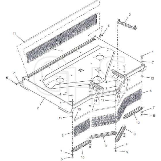 Countax C40M Mulcher - From 25-03-2019 - 23 Deck Chains And Tension Assy