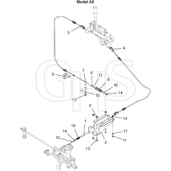 Countax C60-2Wd Fr730 - From 01-03-2022 - 19 Handbrake And Pedal Cables