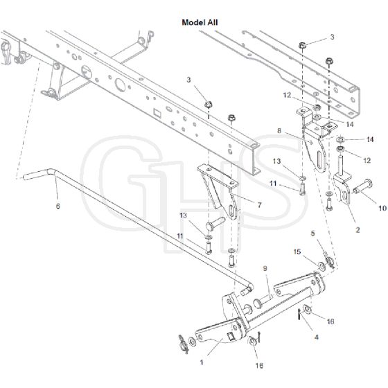 Countax C80-2Wd Fr730 - From 01-03-2022 - 20 Deck Lift Front Cradle | GHS