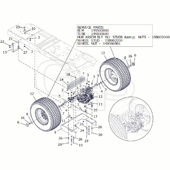 Countax C80 - From A0328984 06-04-2016 - 13 Rear Transmission