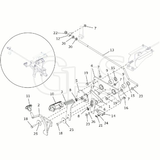 Countax C80 - From A0328984 06-04-2016 - 15 Pedals